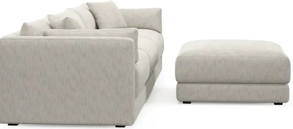 Malibu 3-Piece Sofa and Ottoman - P.T. Cream