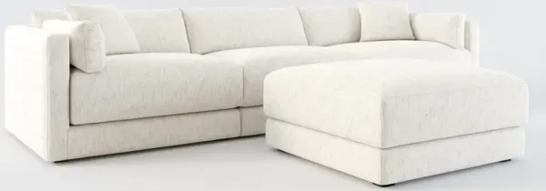 Malibu 3-Piece Sofa and Ottoman - P.T. Cream