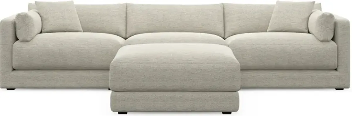 Malibu 3-Piece Sofa and Ottoman - Merino Chalk