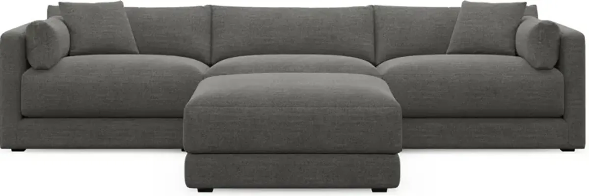 Malibu 3-Piece Sofa and Ottoman - Curious Charcoal