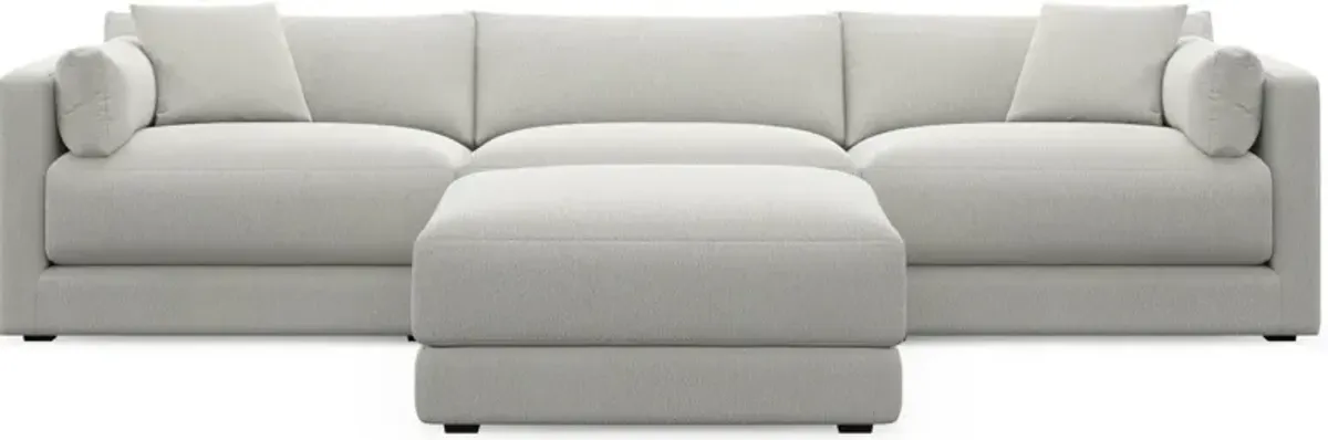 Malibu 3-Piece Sofa and Ottoman - Oslo Snow