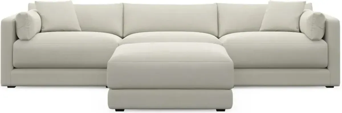 Malibu 3-Piece Sofa and Ottoman - Anders Ivory