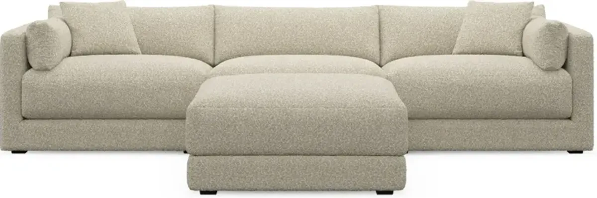 Malibu 3-Piece Sofa and Ottoman - Bloke Cotton