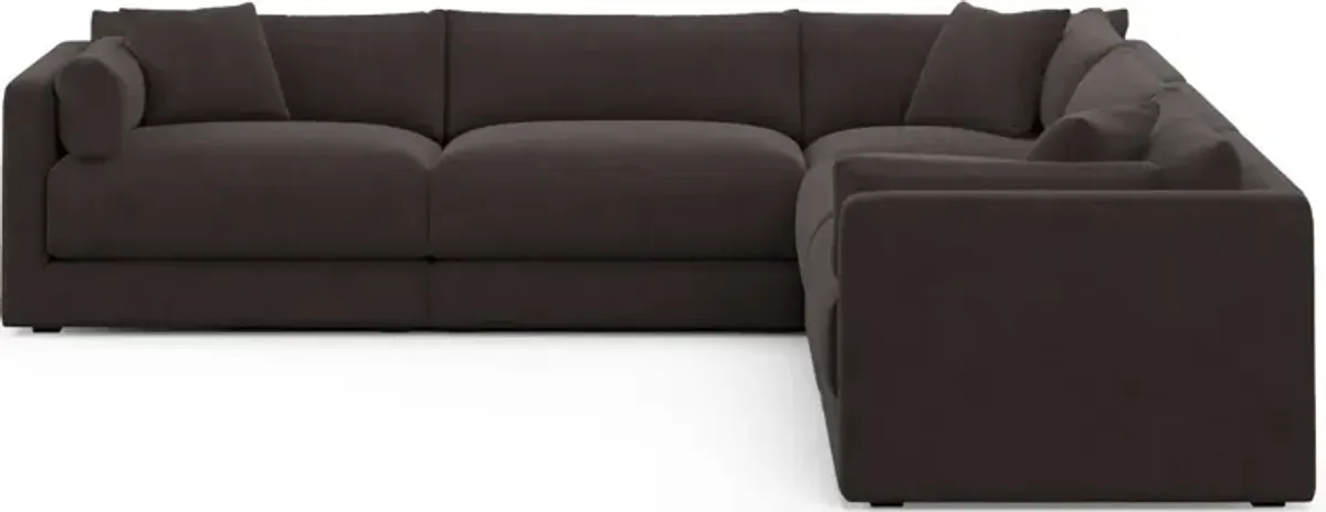 Malibu 5-Piece Sectional - Merrimac Dark Brown