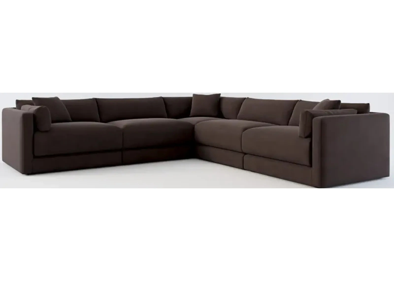 Malibu 5-Piece Sectional - Merrimac Dark Brown