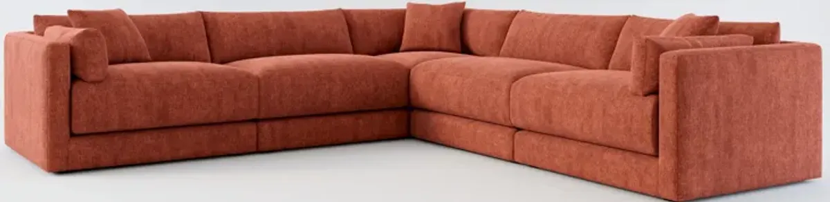 Malibu 5-Piece Sectional - Contessa Paprika