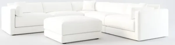 Malibu 5-Piece Sectional and Ottoman - Contessa Vanilla