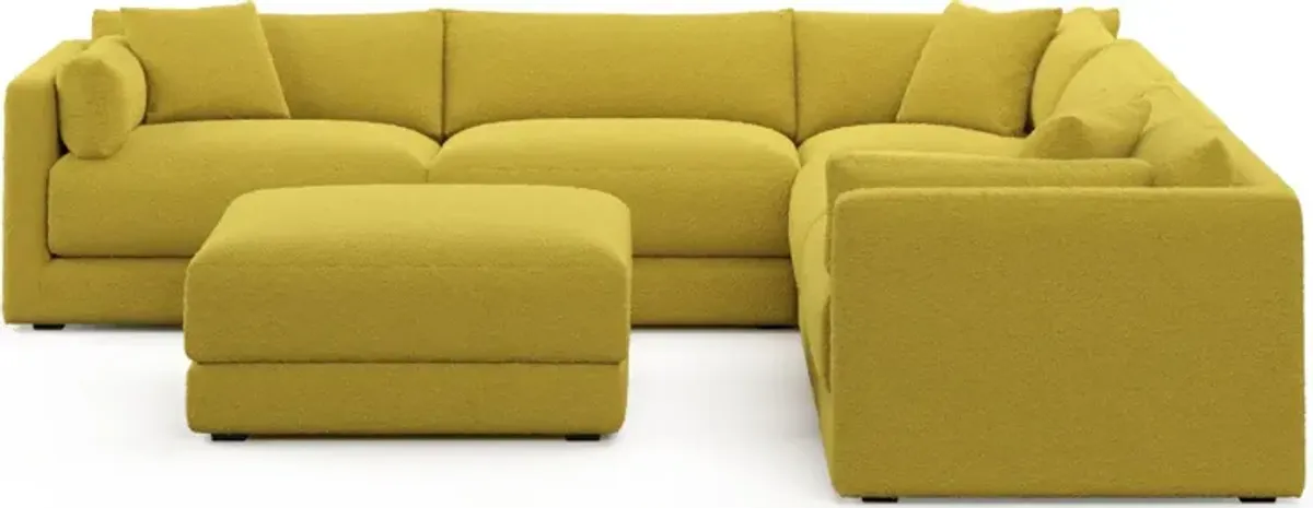 Malibu 5-Piece Sectional and Ottoman - Bloke Goldenrod