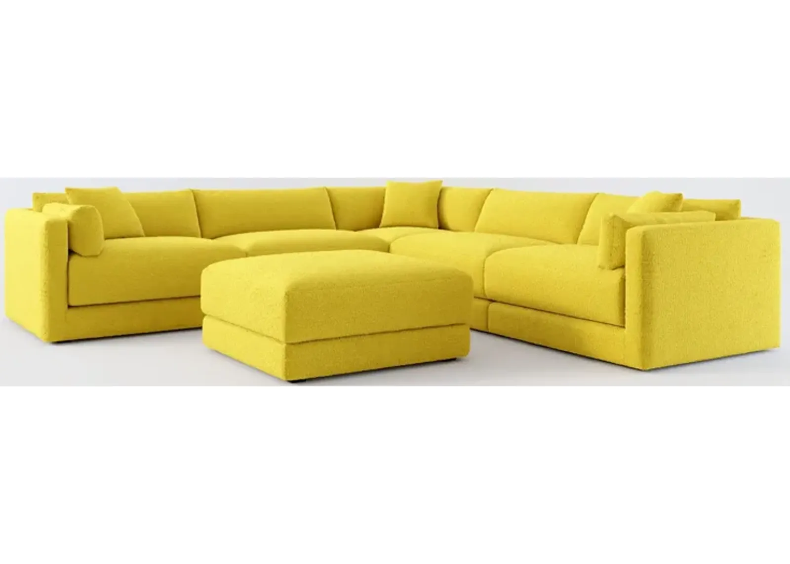 Malibu 5-Piece Sectional and Ottoman - Bloke Goldenrod