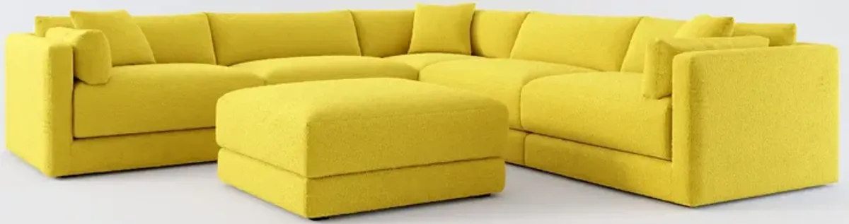 Malibu 5-Piece Sectional and Ottoman - Bloke Goldenrod