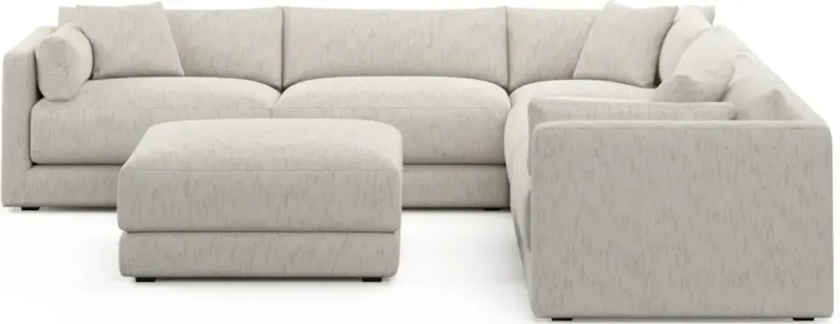 Malibu 5-Piece Sectional and Ottoman - P.T. Cream