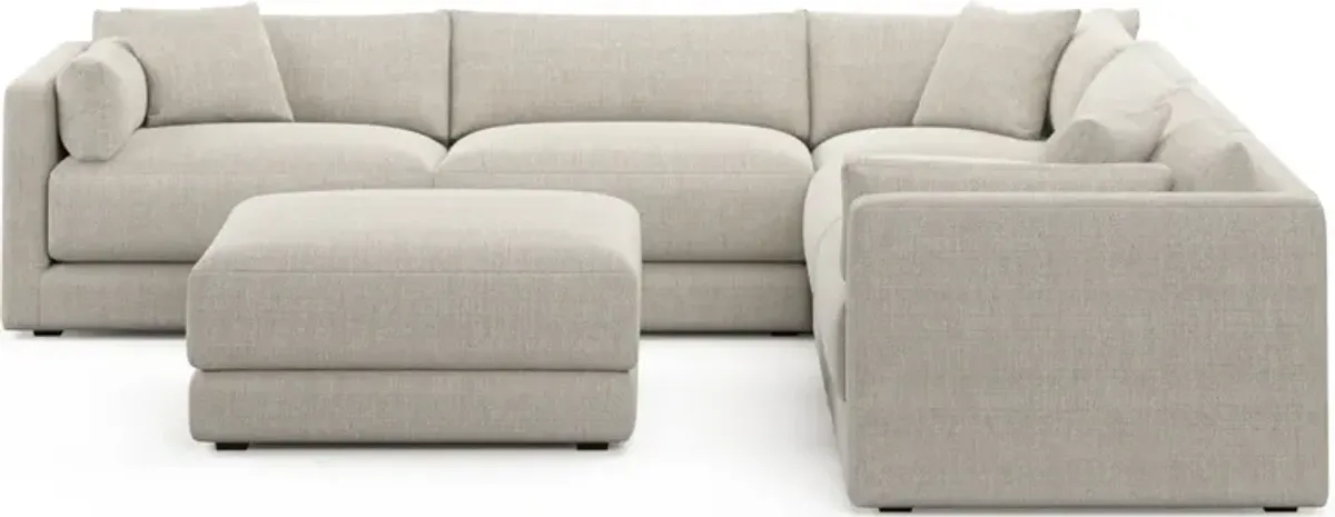 Malibu 5-Piece Sectional and Ottoman - Mason Porcelain