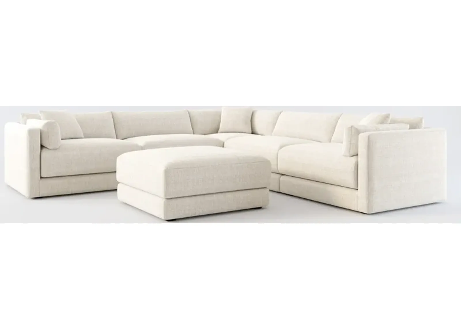 Malibu 5-Piece Sectional and Ottoman - Mason Porcelain