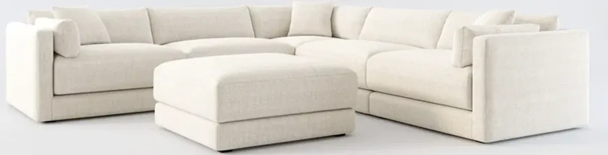 Malibu 5-Piece Sectional and Ottoman - Mason Porcelain