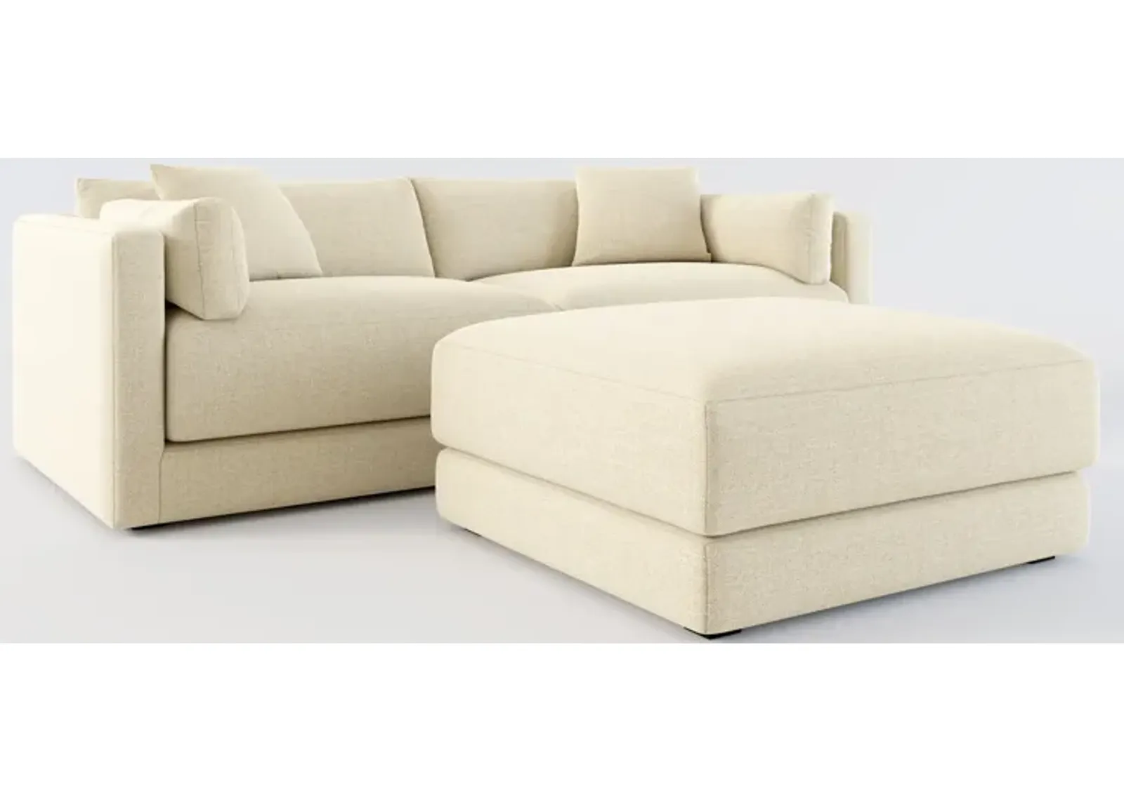 Malibu 2-Piece Sofa and Ottoman - Broderick Sand