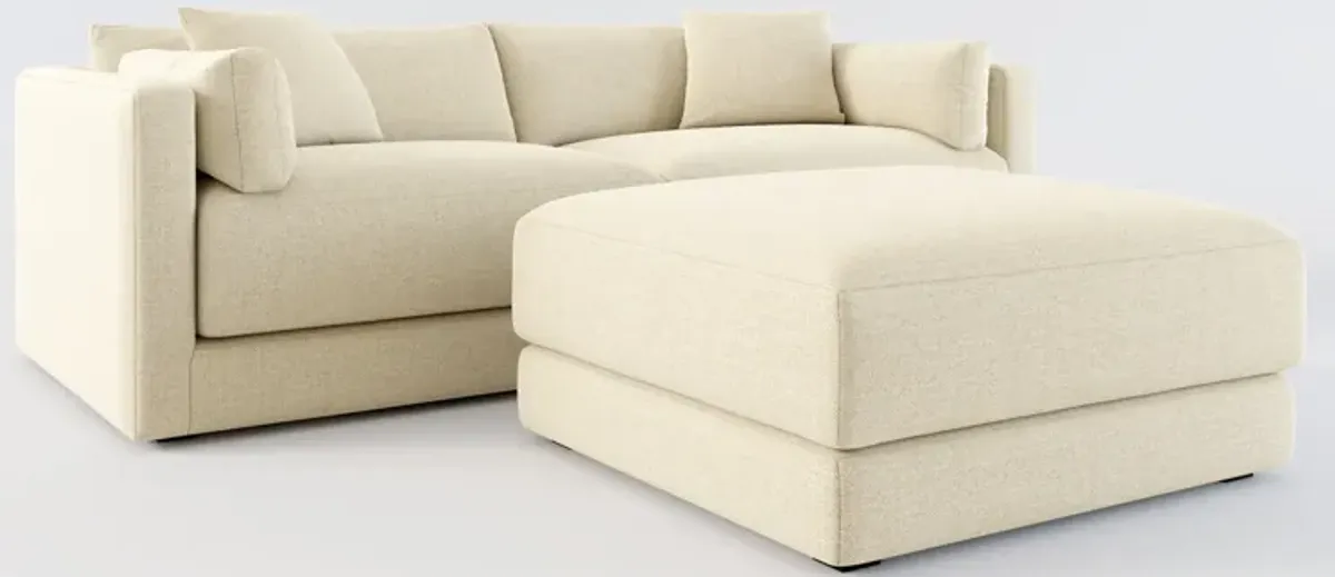 Malibu 2-Piece Sofa and Ottoman - Broderick Sand