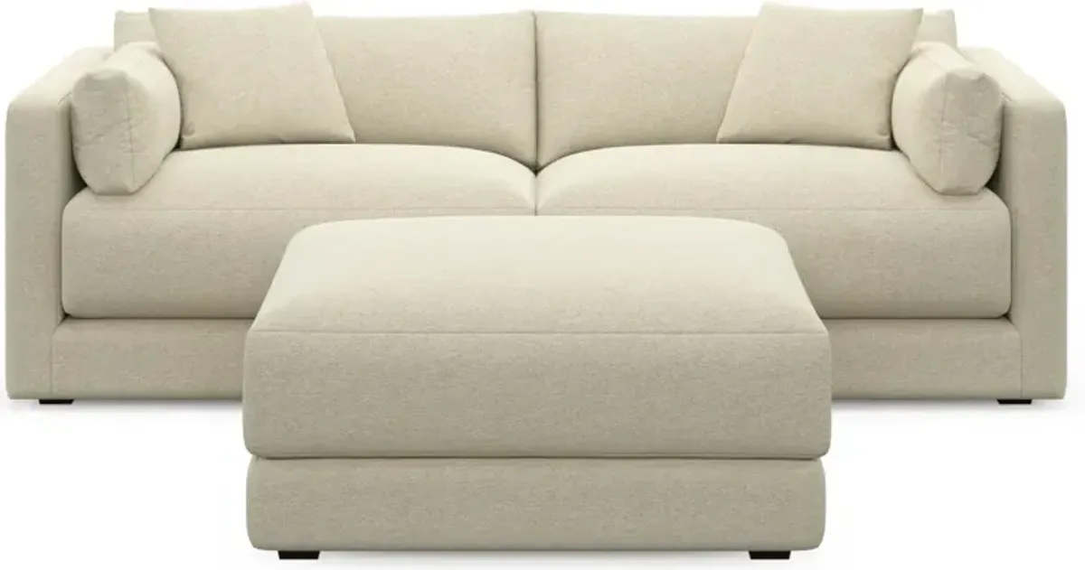 Malibu 2-Piece Sofa and Ottoman - Bridger Shell