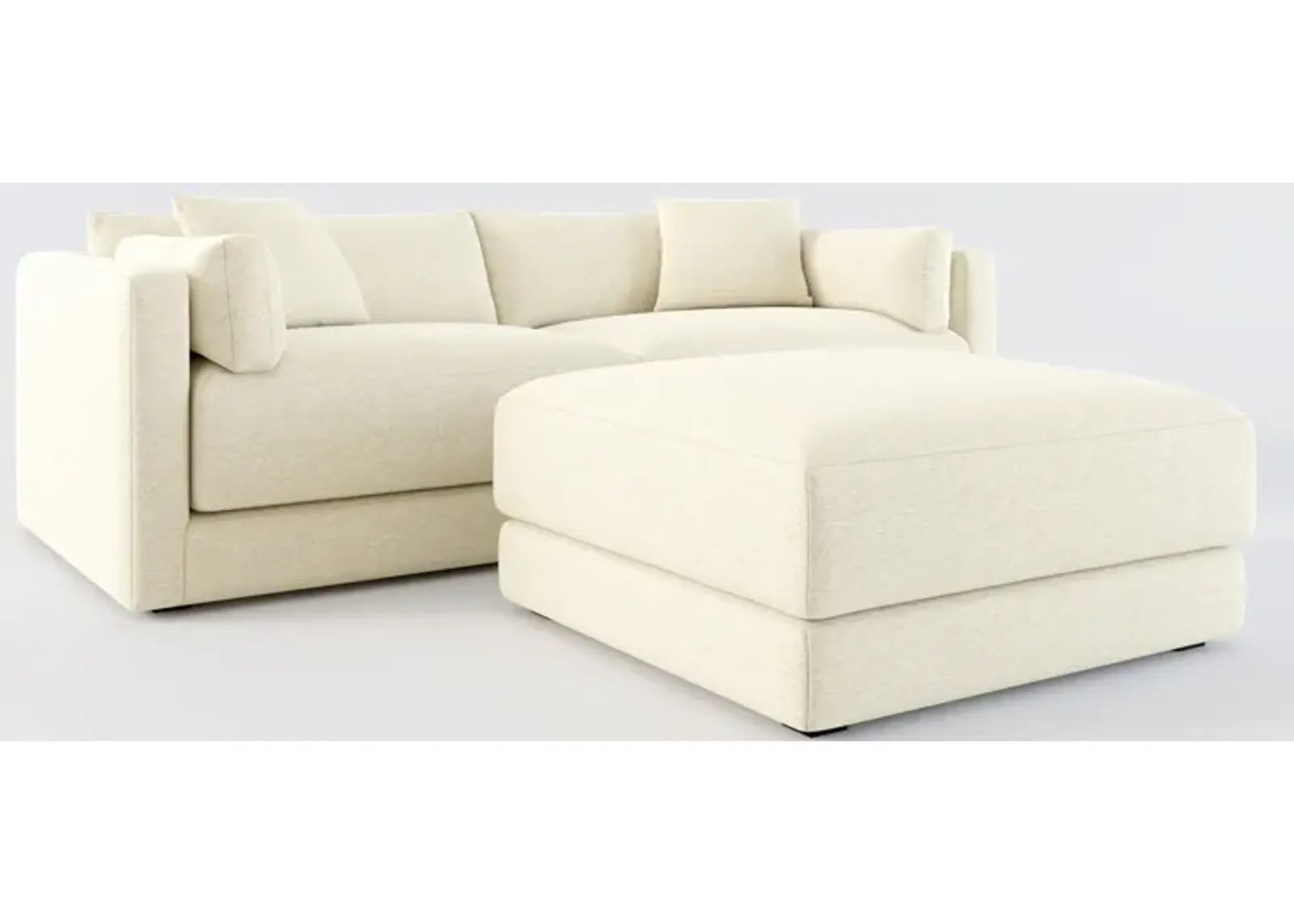 Malibu 2-Piece Sofa and Ottoman - Bridger Shell