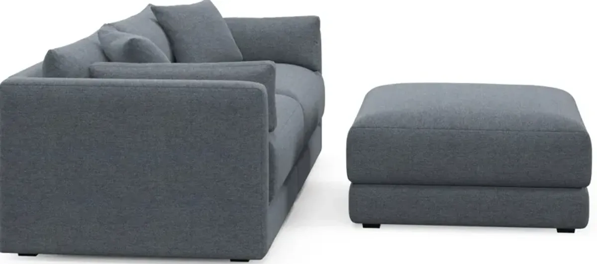 Malibu 2-Piece Sofa and Ottoman - Bridger Navy