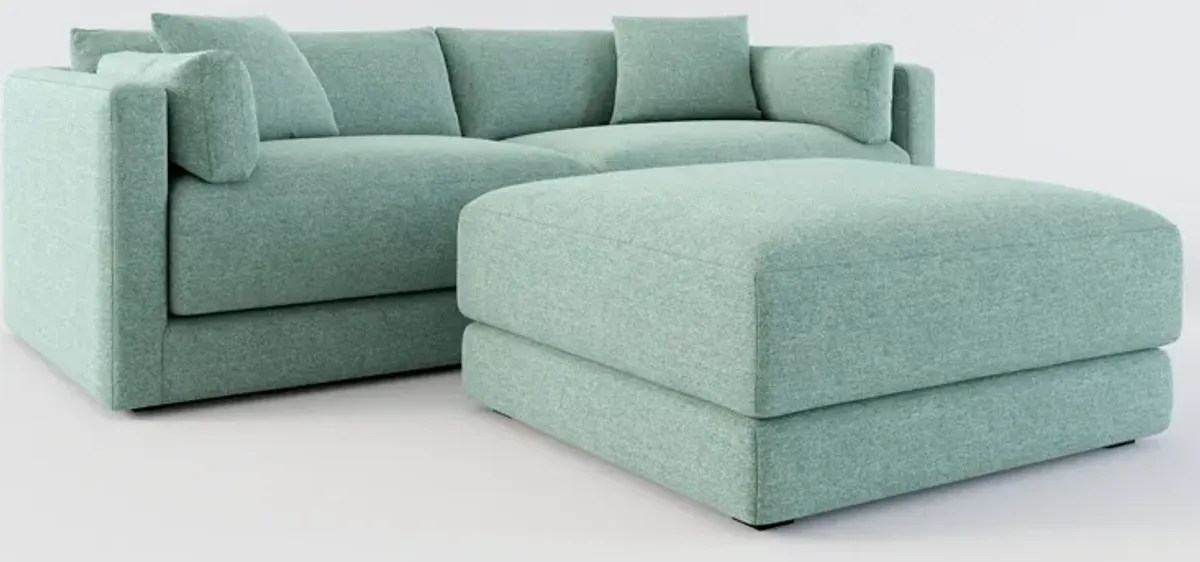 Malibu 2-Piece Sofa and Ottoman - Bridger Jade