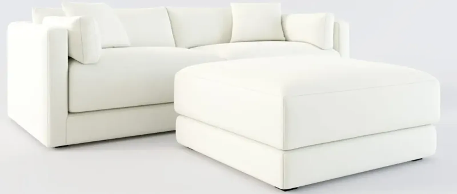 Malibu 2-Piece Sofa and Ottoman - Liv Arctic