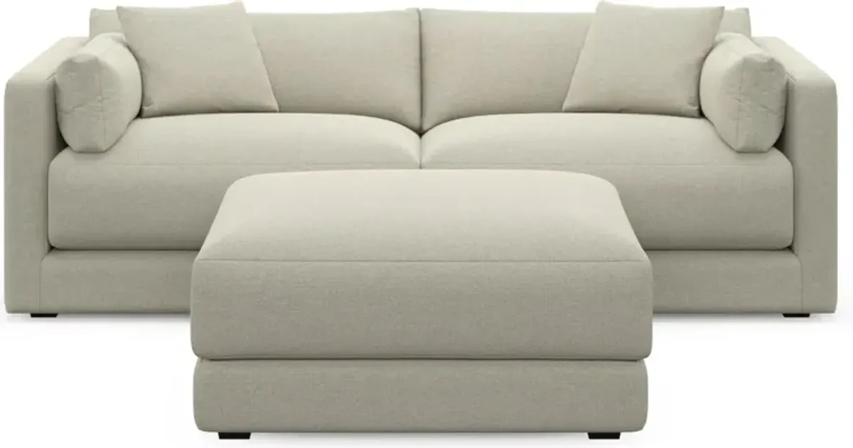 Malibu 2-Piece Sofa and Ottoman - Liv Dove