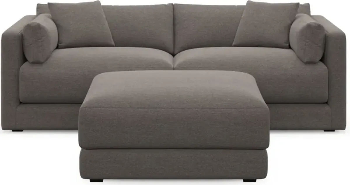 Malibu 2-Piece Sofa and Ottoman - Presidio Steel