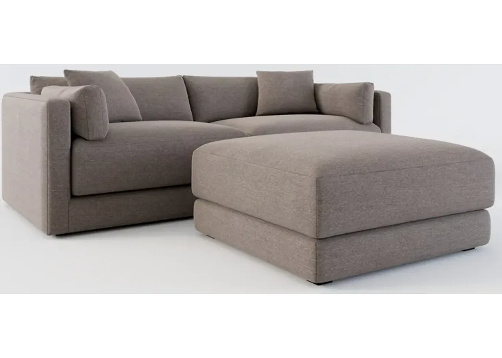 Malibu 2-Piece Sofa and Ottoman - Presidio Steel