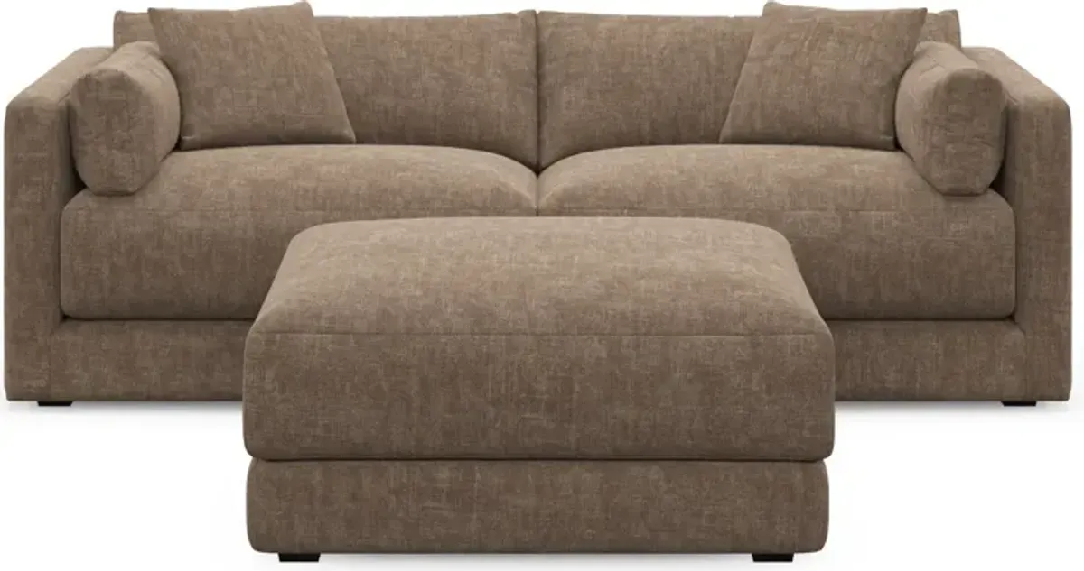 Malibu 2-Piece Sofa and Ottoman - Argo Java