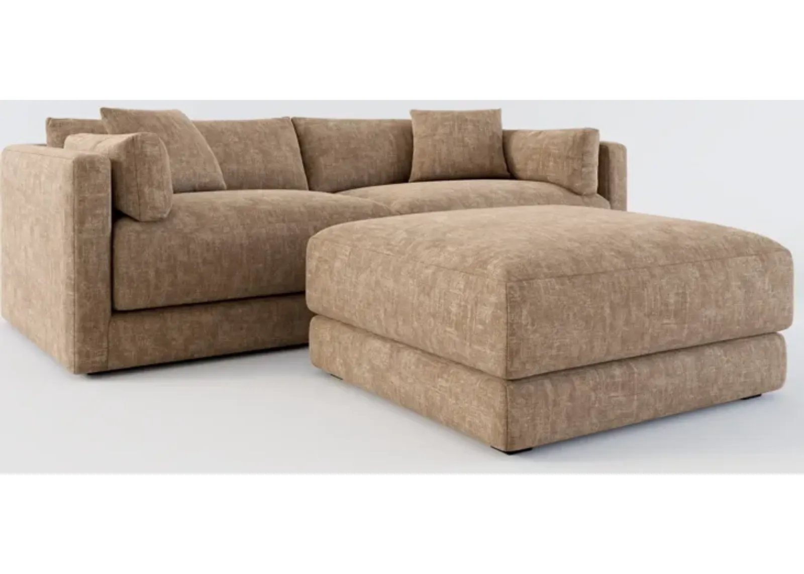 Malibu 2-Piece Sofa and Ottoman - Argo Java