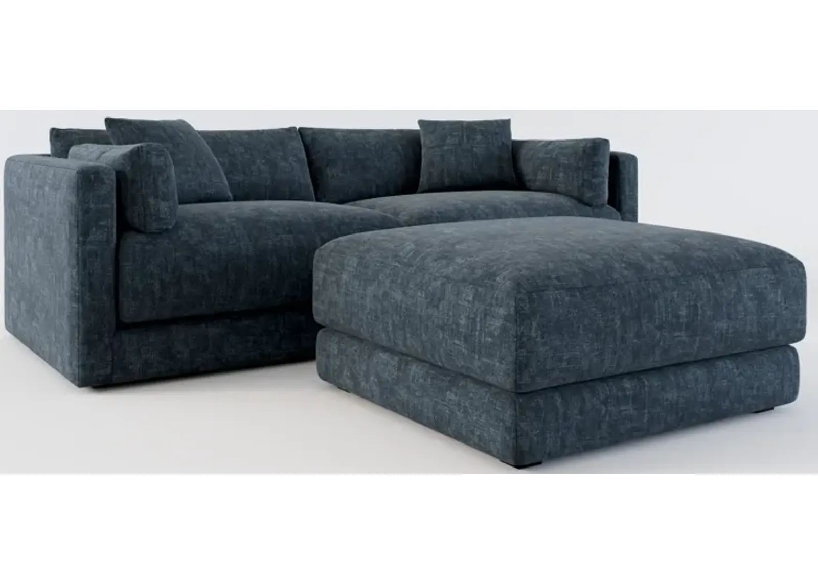 Malibu 2-Piece Sofa and Ottoman - Argo Navy