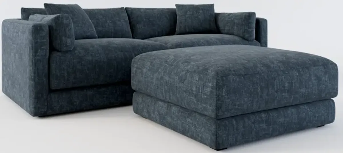 Malibu 2-Piece Sofa and Ottoman - Argo Navy