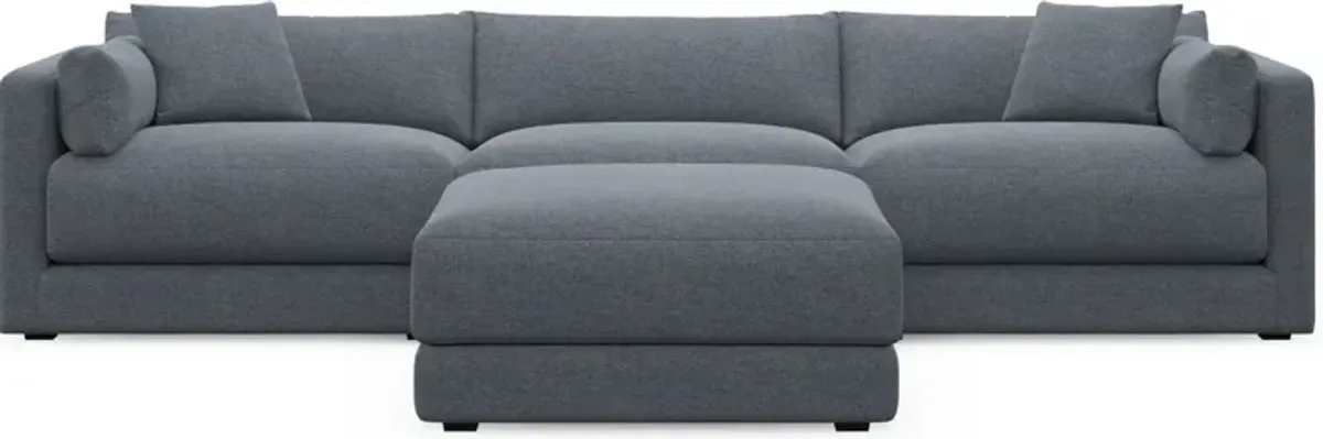 Malibu 3-Piece Sofa and Ottoman - Bridger Navy