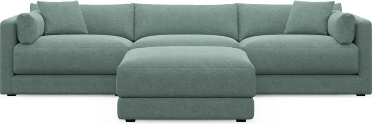 Malibu 3-Piece Sofa and Ottoman - Bridger Jade