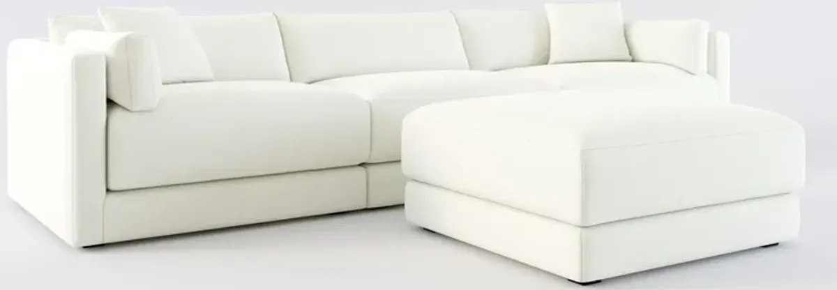 Malibu 3-Piece Sofa and Ottoman - Liv Arctic