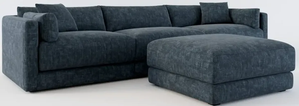 Malibu 3-Piece Sofa and Ottoman - Argo Navy