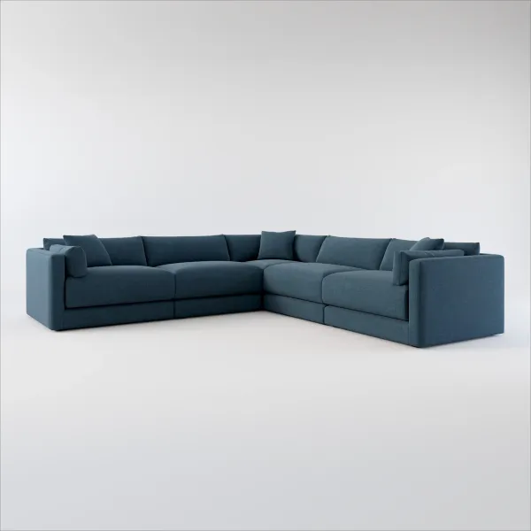 Malibu 5-Piece Sectional - Broderick Indigo