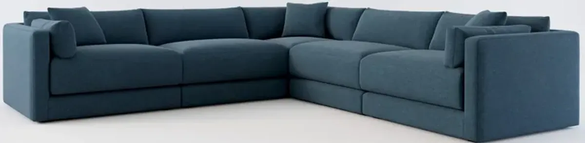 Malibu 5-Piece Sectional - Broderick Indigo