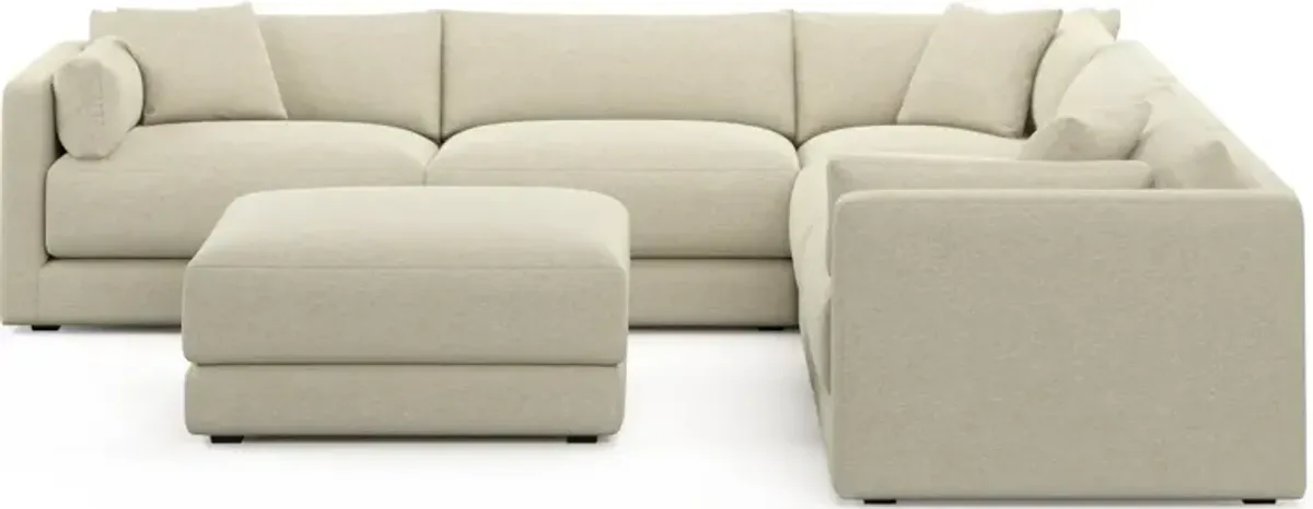 Malibu 5-Piece Sectional and Ottoman - Bridger Shell