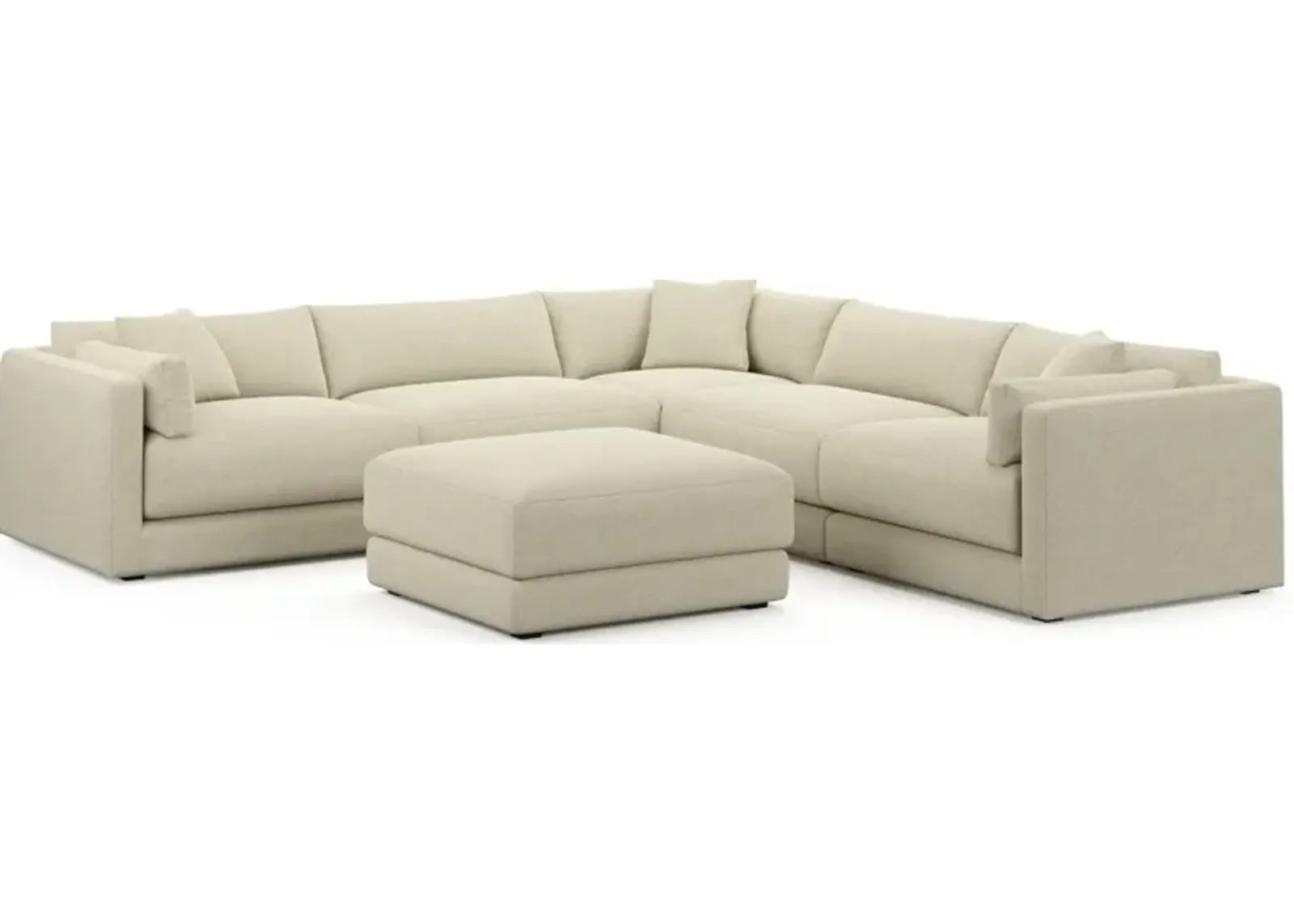 Malibu 5-Piece Sectional and Ottoman - Bridger Shell