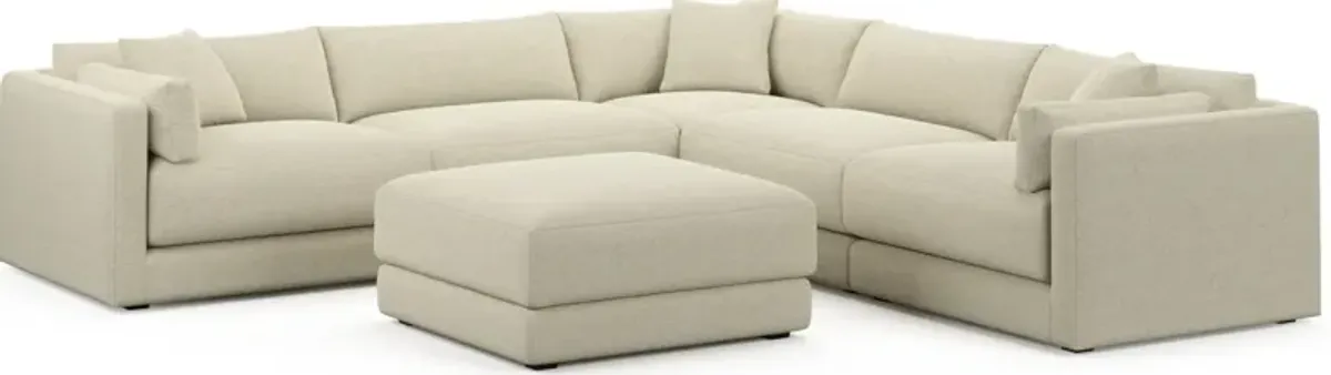 Malibu 5-Piece Sectional and Ottoman - Bridger Shell