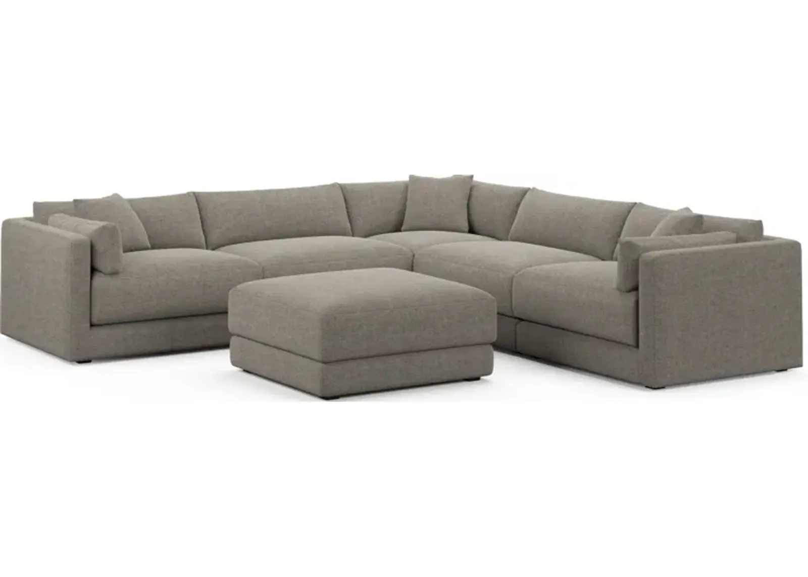 Malibu 5-Piece Sectional and Ottoman - Bridger Metal