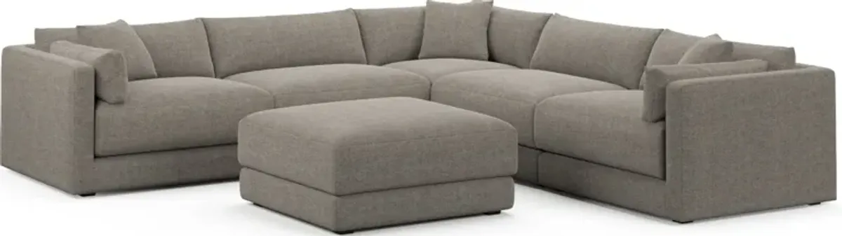 Malibu 5-Piece Sectional and Ottoman - Bridger Metal