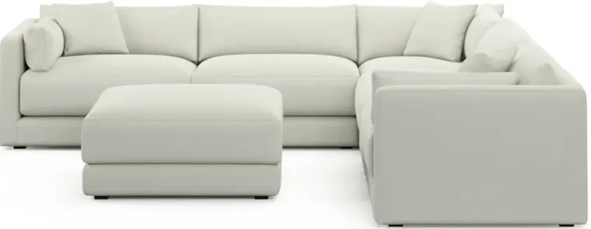 Malibu 5-Piece Sectional and Ottoman - Liv Arctic