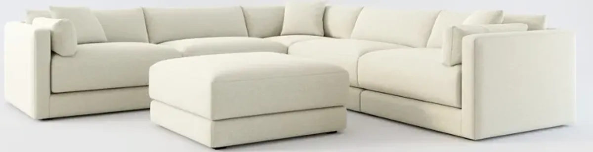 Malibu 5-Piece Sectional and Ottoman - Liv Dove