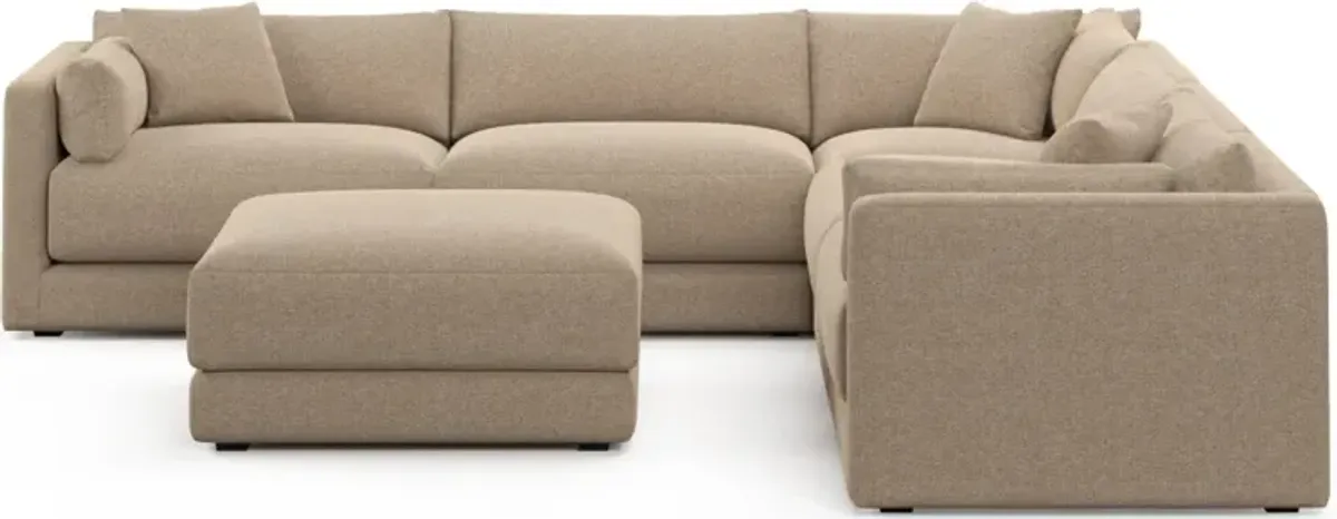 Malibu 5-Piece Sectional and Ottoman - Liv Wicker