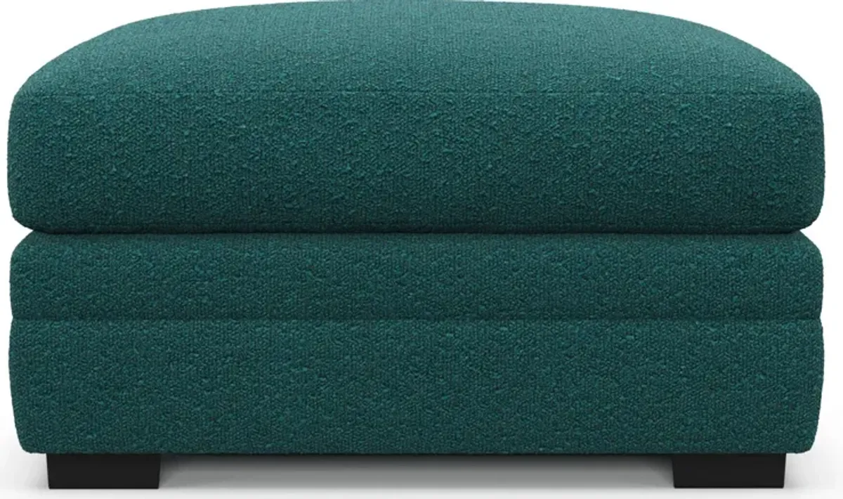 Winston Foam Comfort Ottoman - Bloke Peacock