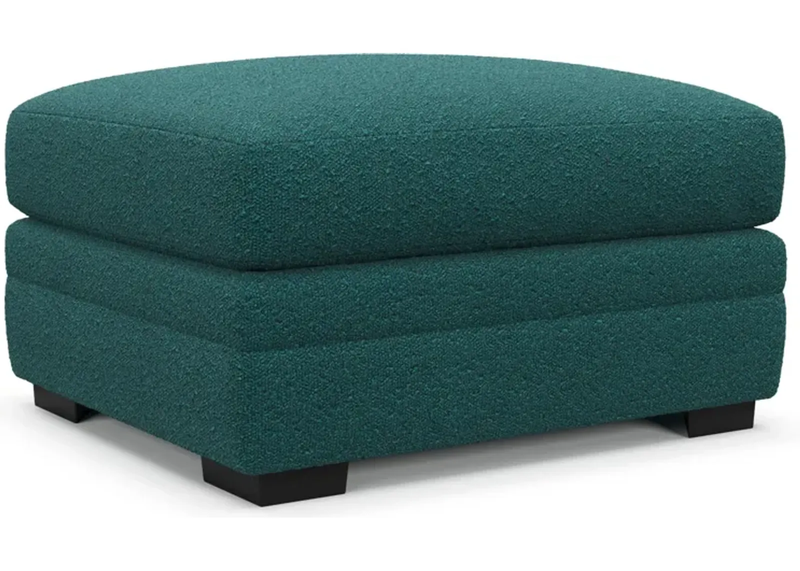 Winston Foam Comfort Ottoman - Bloke Peacock