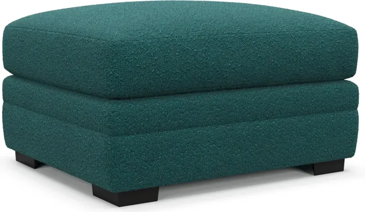 Winston Foam Comfort Ottoman - Bloke Peacock