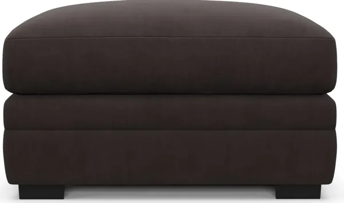 Winston Foam Comfort Ottoman - Merrimac Dark Brown